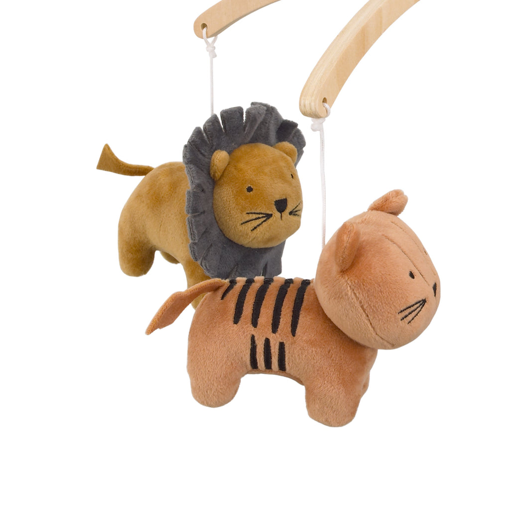Zoo Animals Velboa Lions and Tigers Musical Mobile