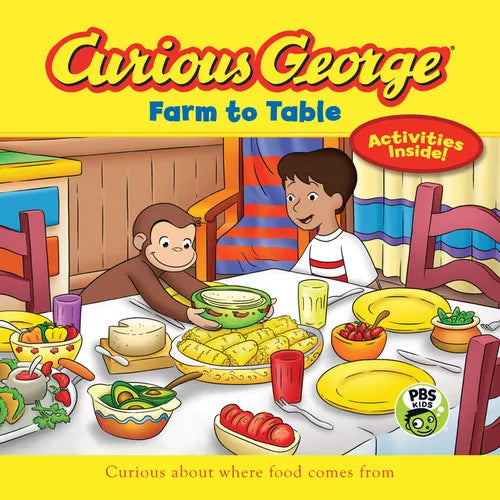 Curious George: Farm to Table: Curious about Where Food Comes from - Paperback