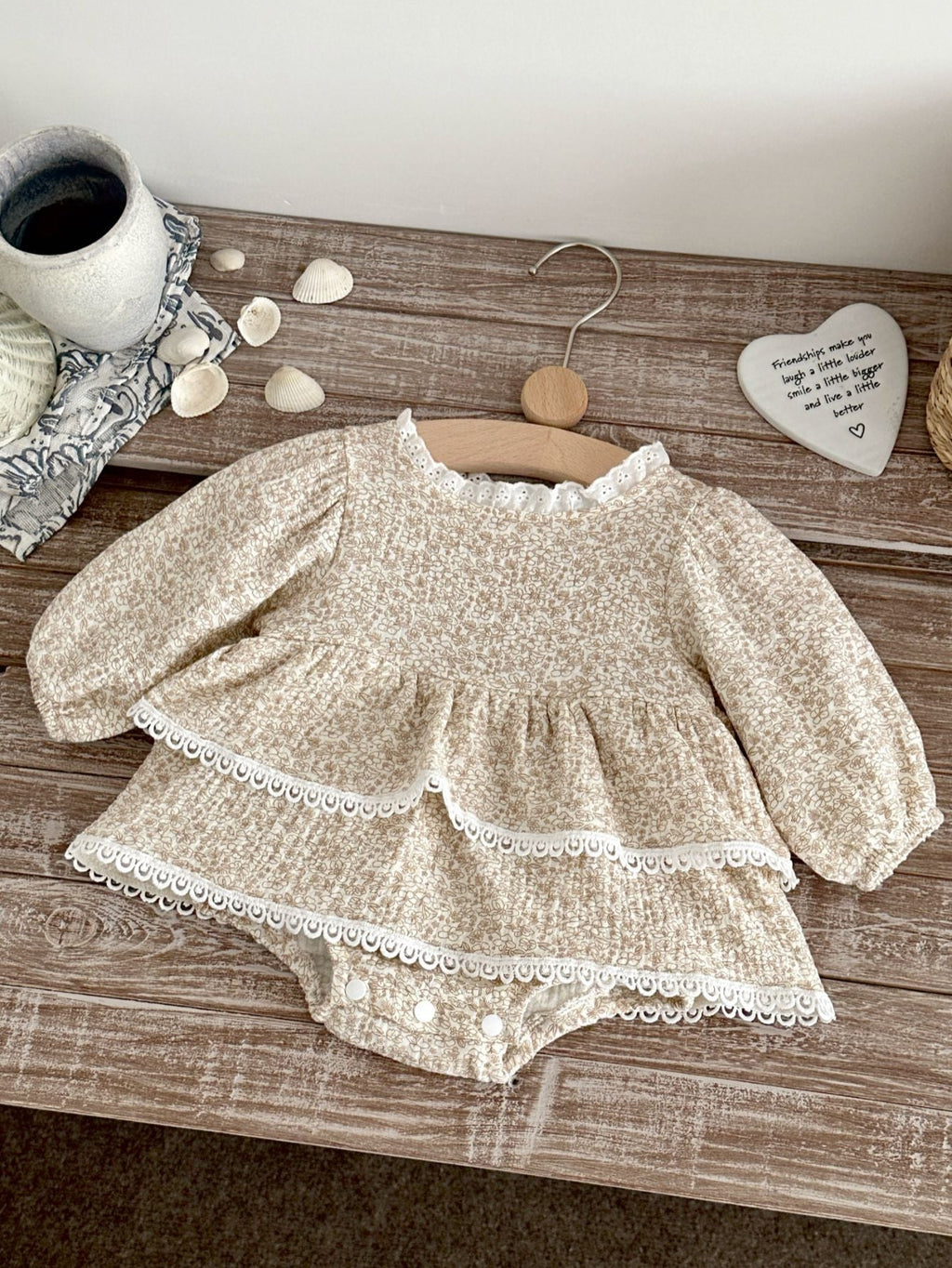 Korean-style Childrens Long-sleeved Printed Onesie