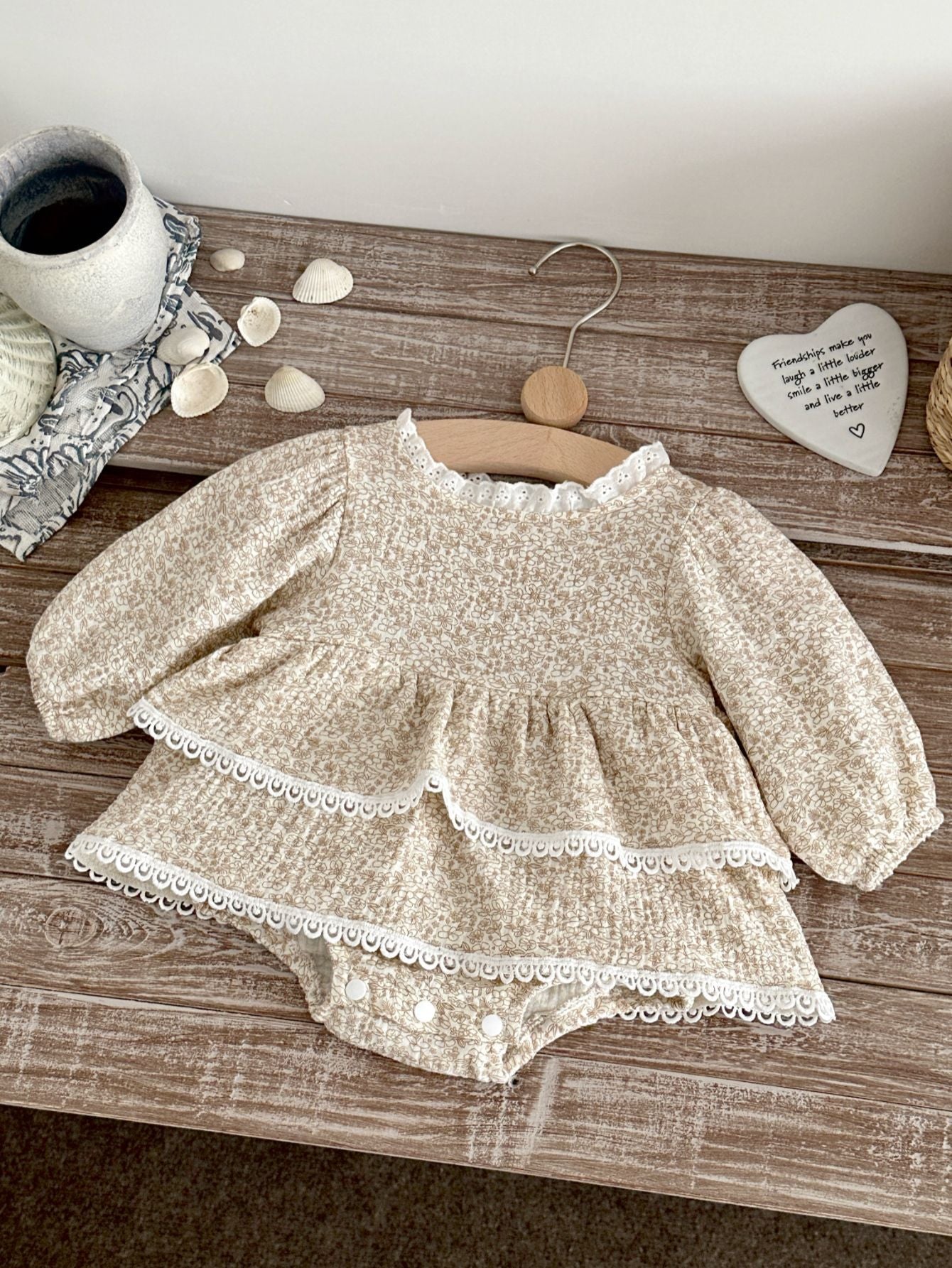 Korean-style Childrens Long-sleeved Printed Onesie