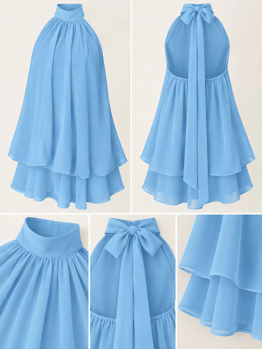 Halter Neck Ruched Mini Dress