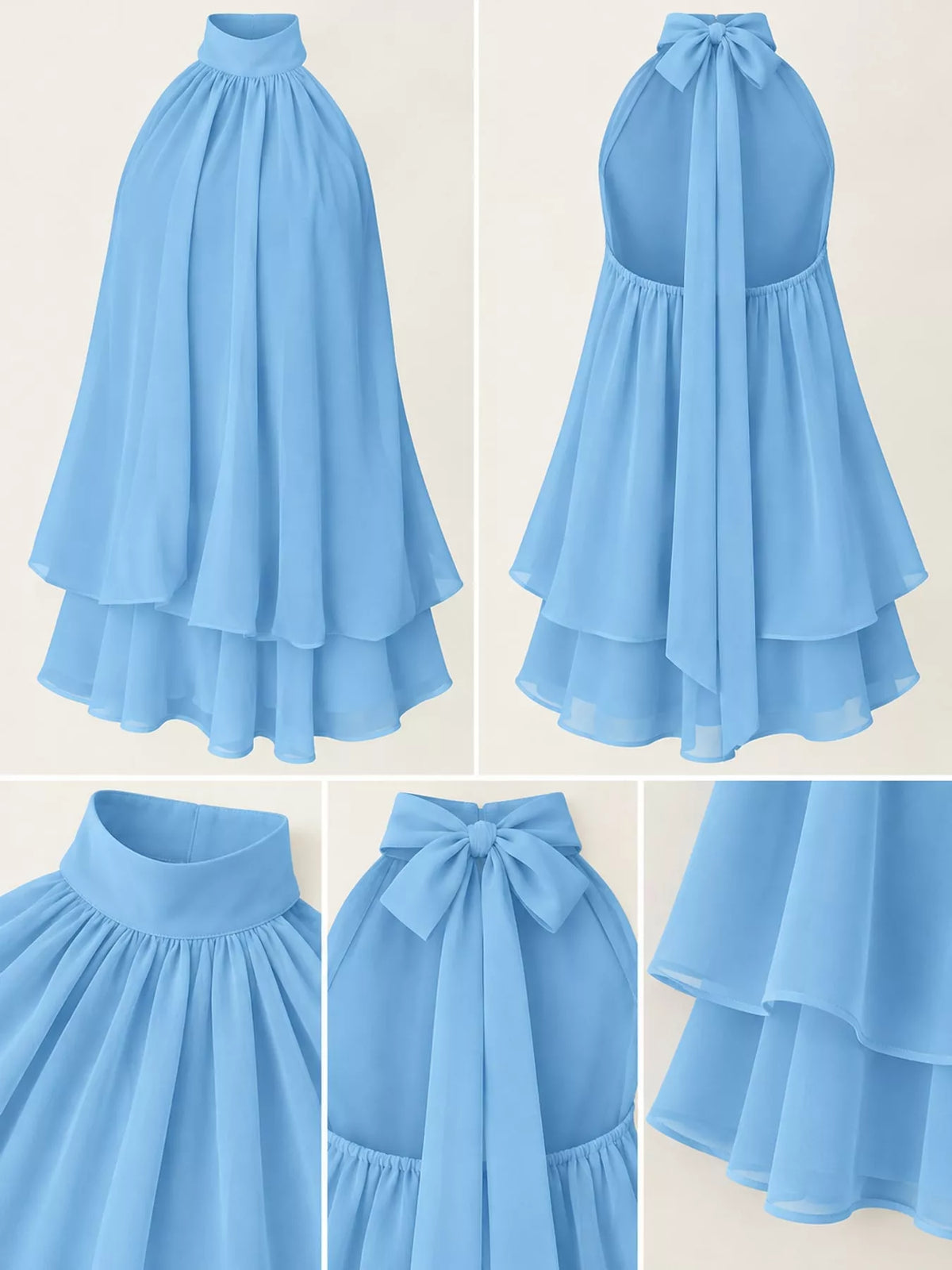 Halter Neck Ruched Mini Dress