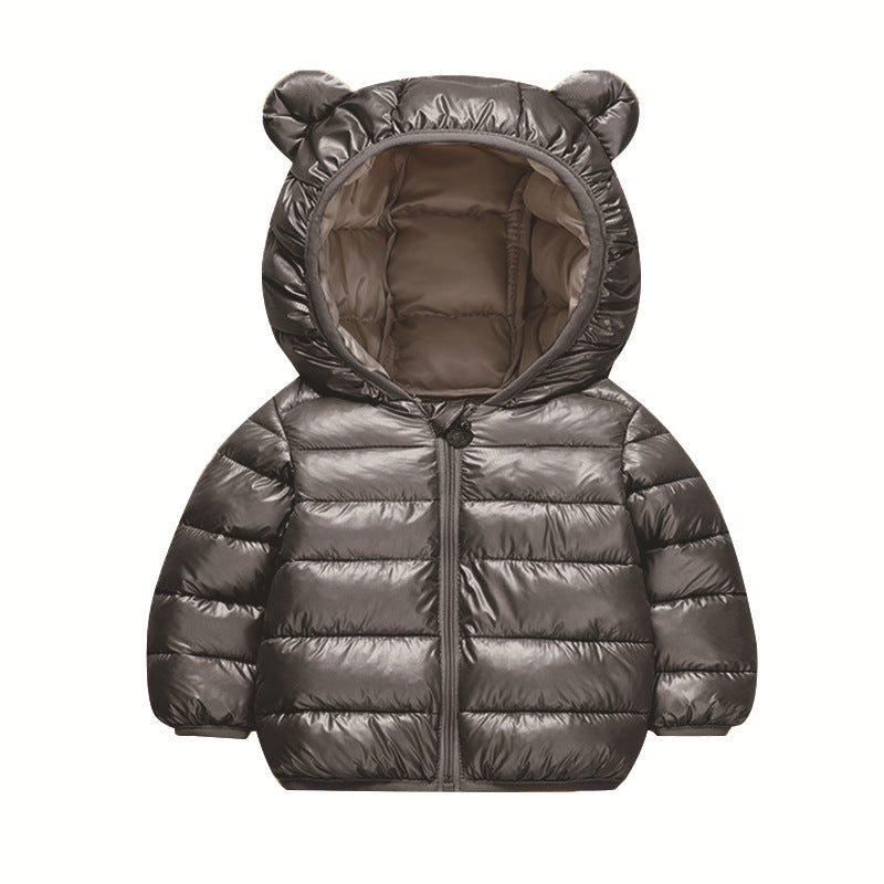 New Spring Autumn And Winter Solid-color Versatile Cotton Coat For Children