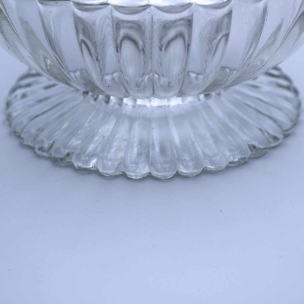 Jeannette Glass National Footed Candy Dish - Clear Pressed Glass