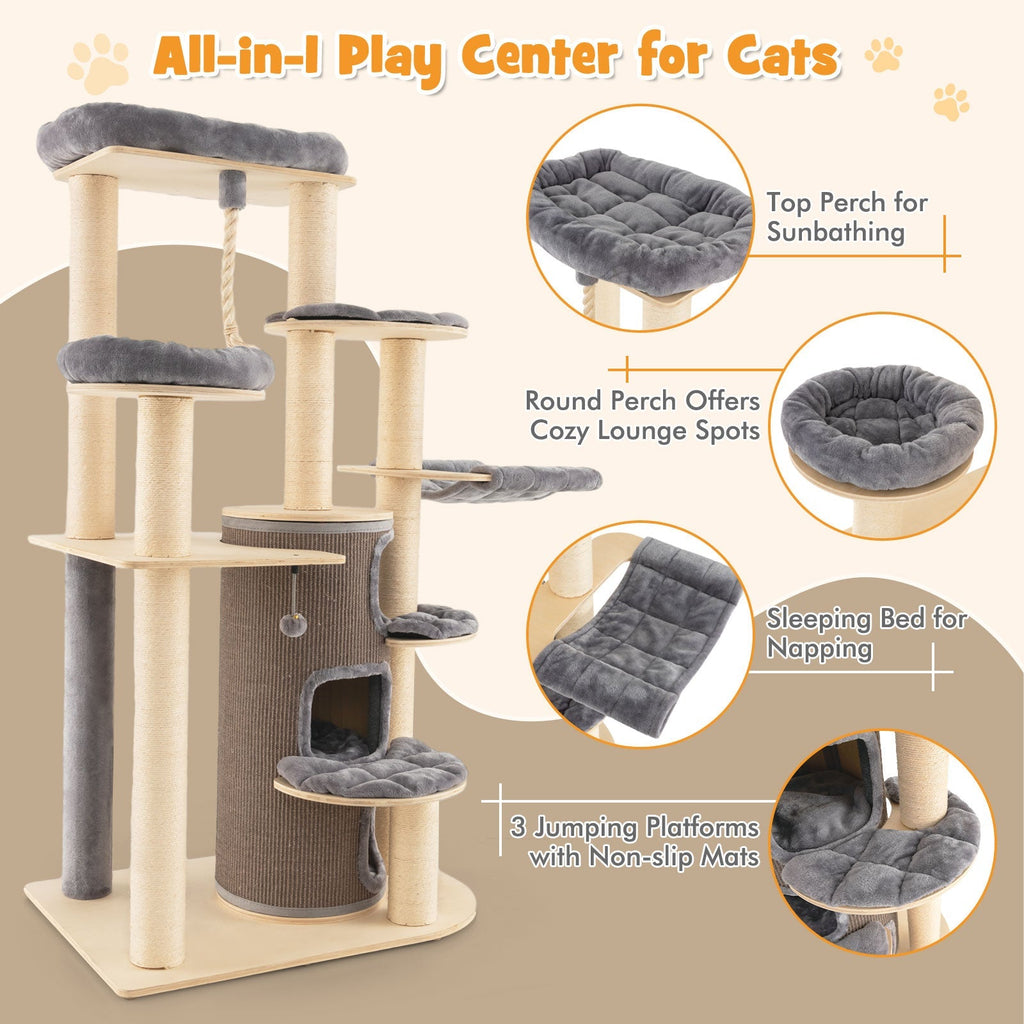 Multi-Level Cat Tree with 3-story Cat Condo