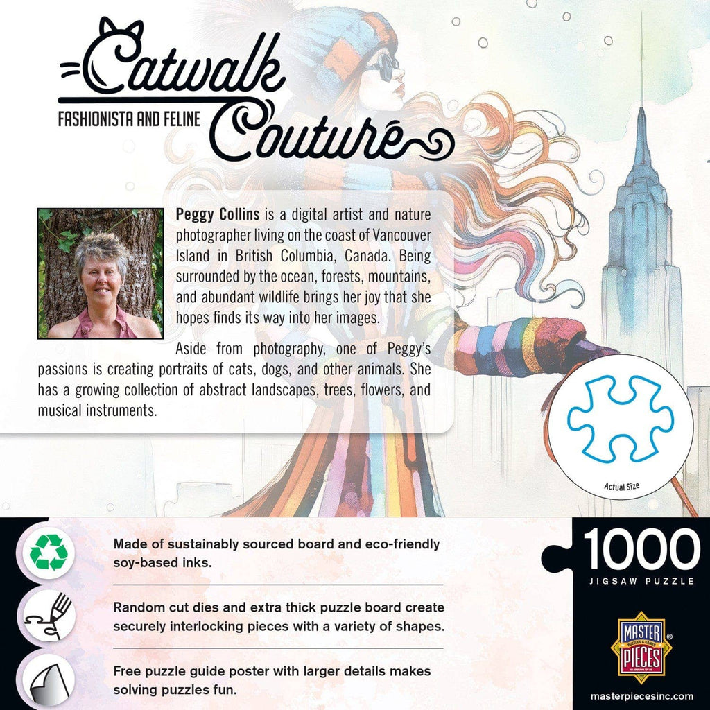 Catwalk Couture - Fashionista and Feline 1000 Piece Jigsaw Puzzle by Masterpieces Puzzles