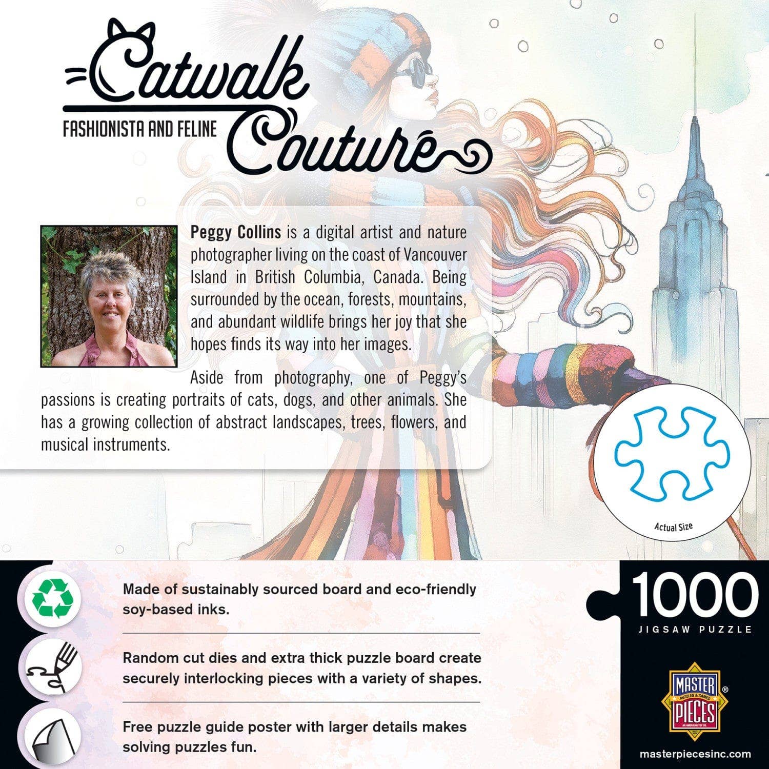 Catwalk Couture - Fashionista and Feline 1000 Piece Jigsaw Puzzle by Masterpieces Puzzles