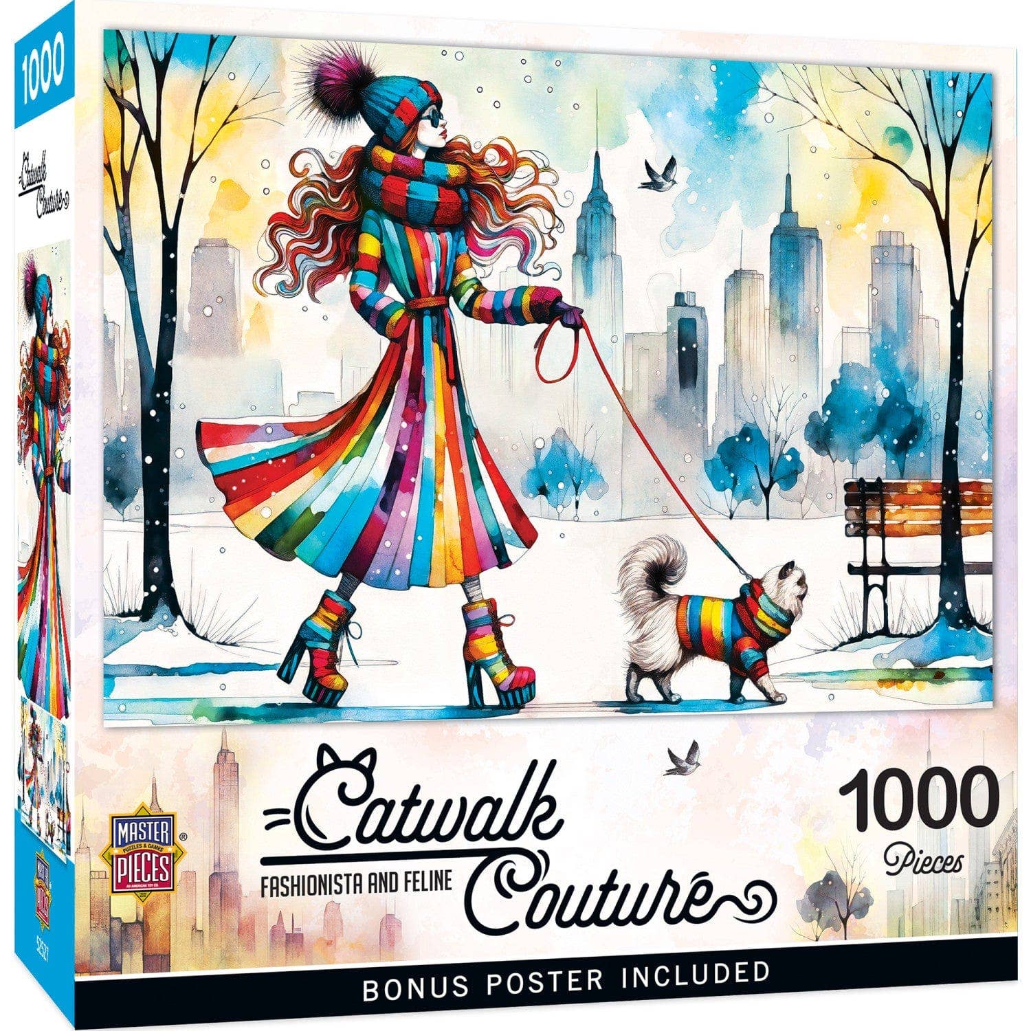 Catwalk Couture - Fashionista and Feline 1000 Piece Jigsaw Puzzle by Masterpieces Puzzles