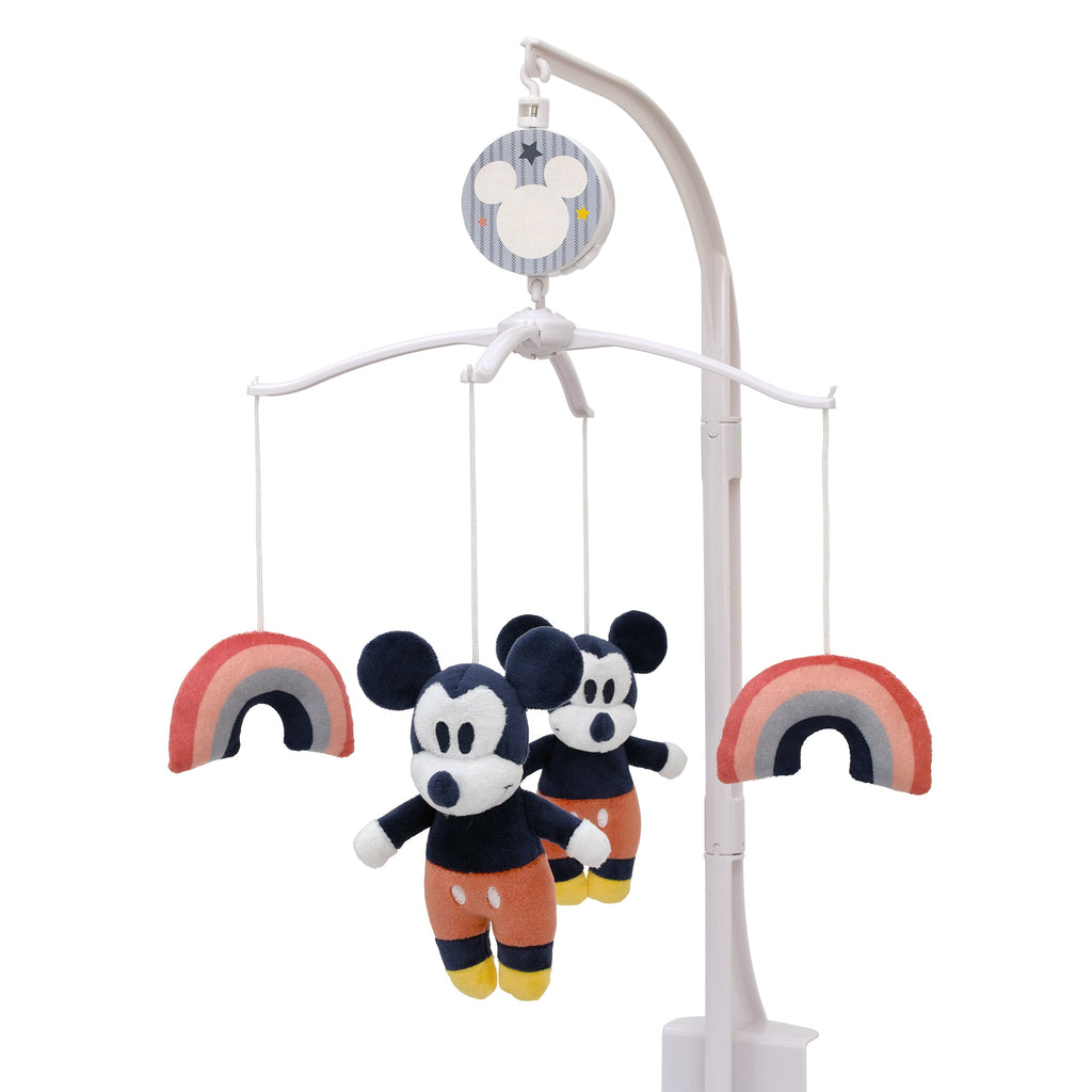 Mickey and Friends Red and Black Mickey Mouse with Multi-Colored Rainbows Musical Mobile