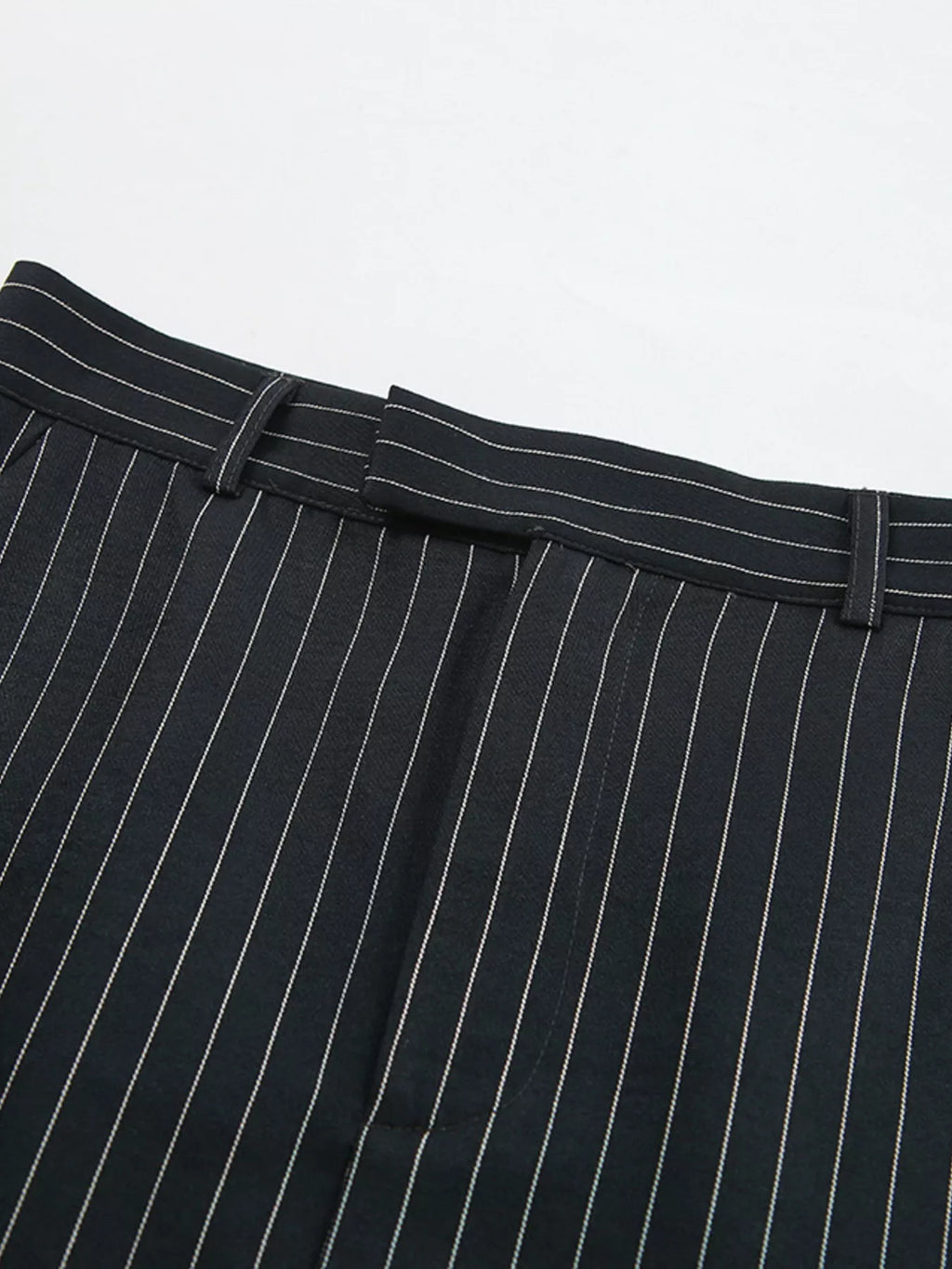 Slit Striped Maxi Skirt