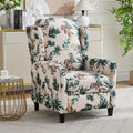 Floral Print Recliner Chair with Padded Arms - Multicolor
