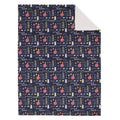 Transportation Trails Navy, Red, and Yellow Stop Light Super Soft Sherpa Baby Blanket