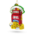 Lucky Slot Machine Jackpot Casino - Blown Glass Christmas Ornament
