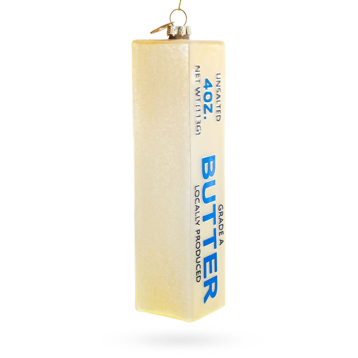 Butter Stick Glass Christmas Ornament