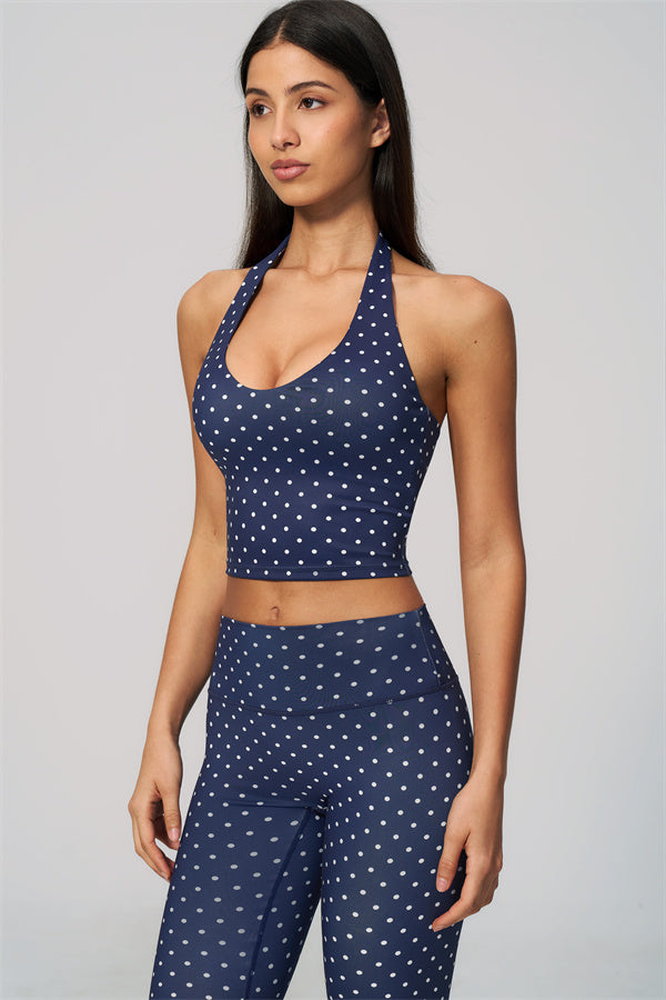 The Frame Halter Tank Top Capri Leggings 2-Piece Set