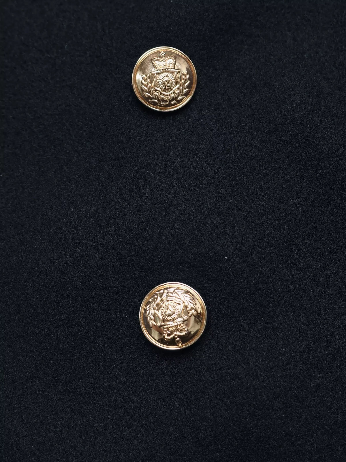 Double-Breasted Gold Button Blazer