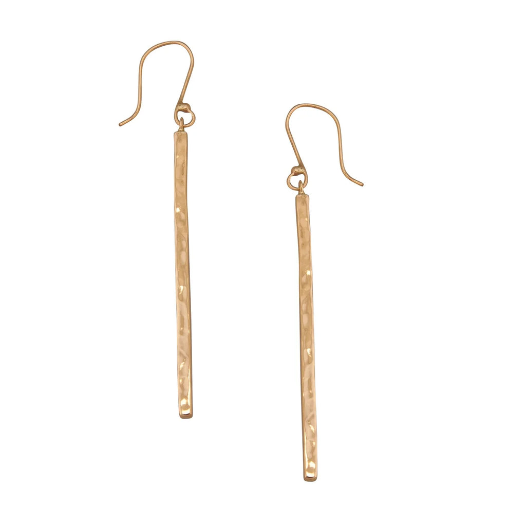 HAMMERED STICK EARRINGS