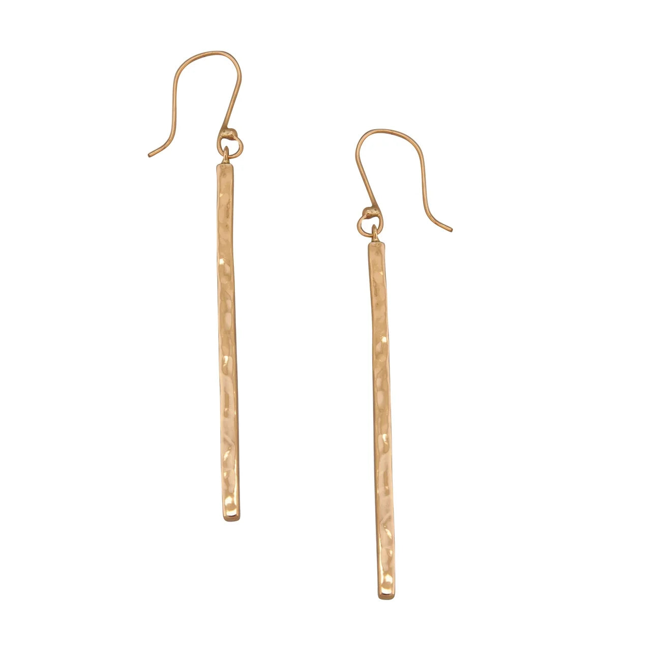 HAMMERED STICK EARRINGS