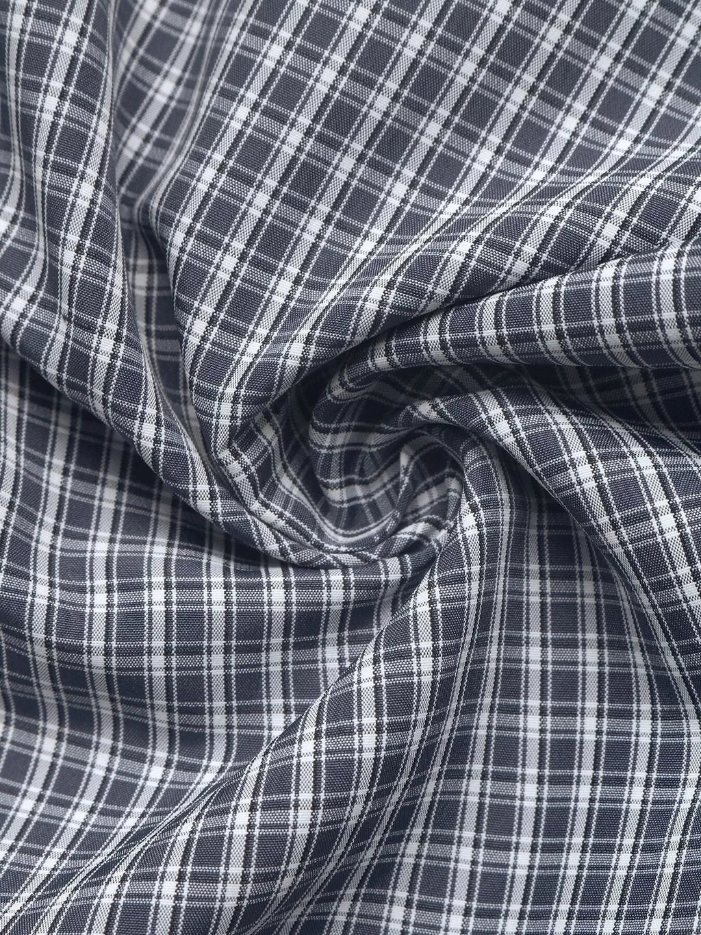 Gingham Button Up Shirt with Tie-Sleeve Detail