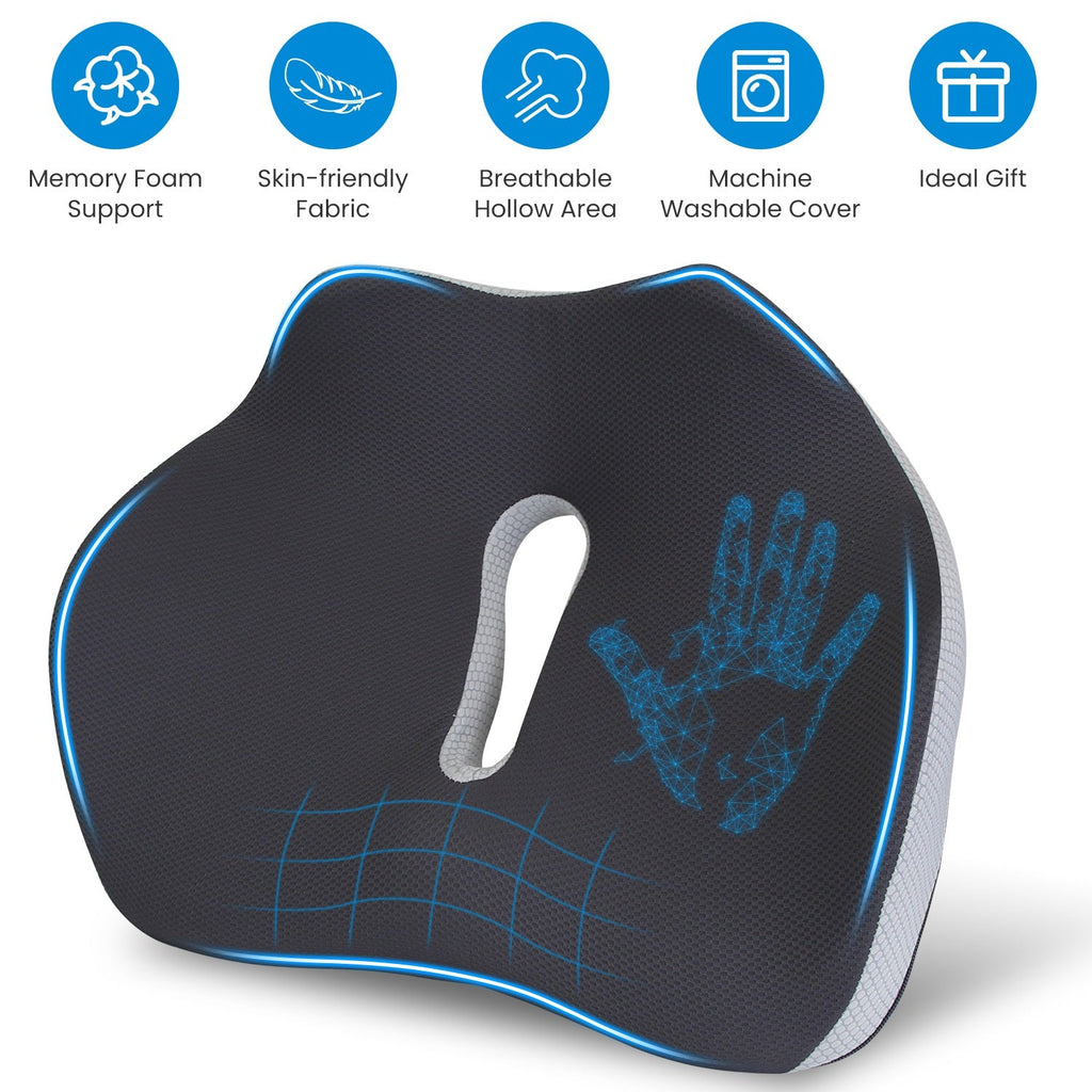 Memory Foam Seat Cushion for Pain Relief and Comfort