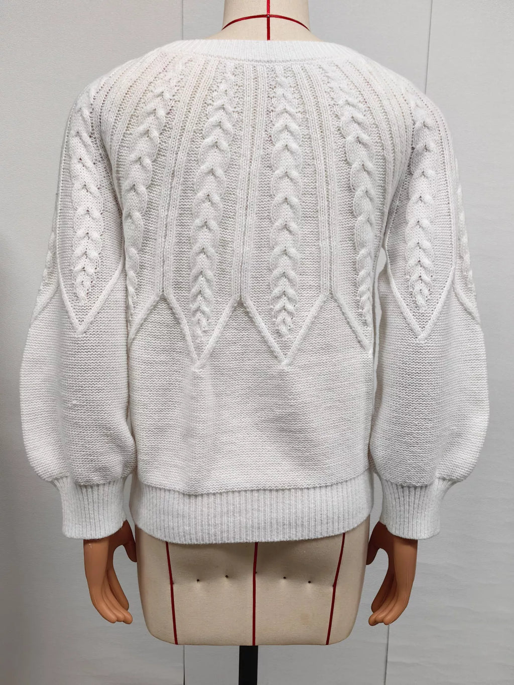 Cable-Knit Round Neck Sweater