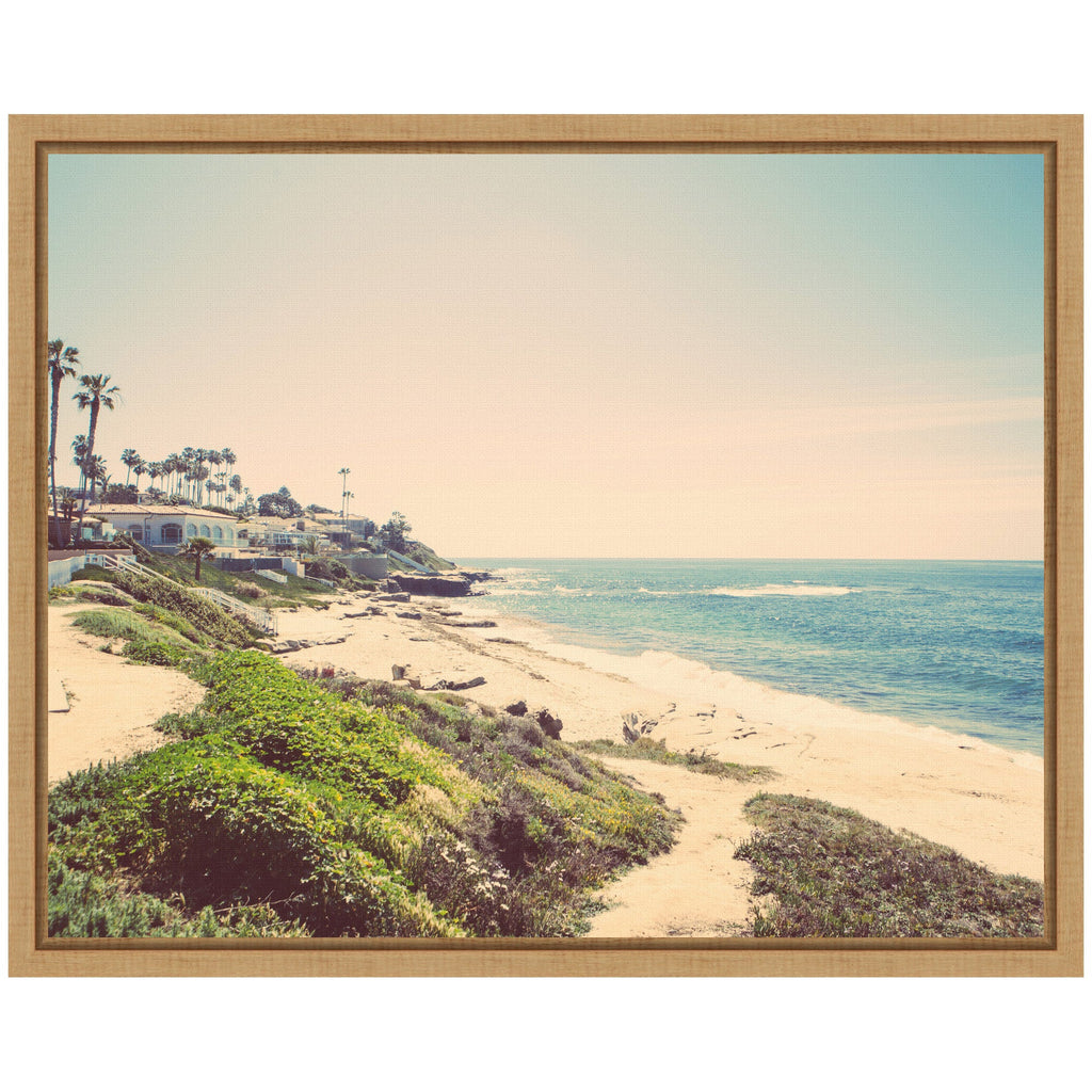 Sylvie Vintage Coastal Seaside Beach Framed Canvas by Saint and Sailor Studios