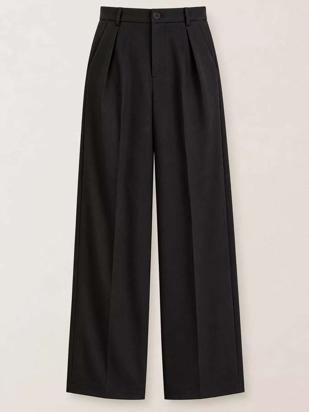 High-Waisted Pleated Wide-Leg Pants