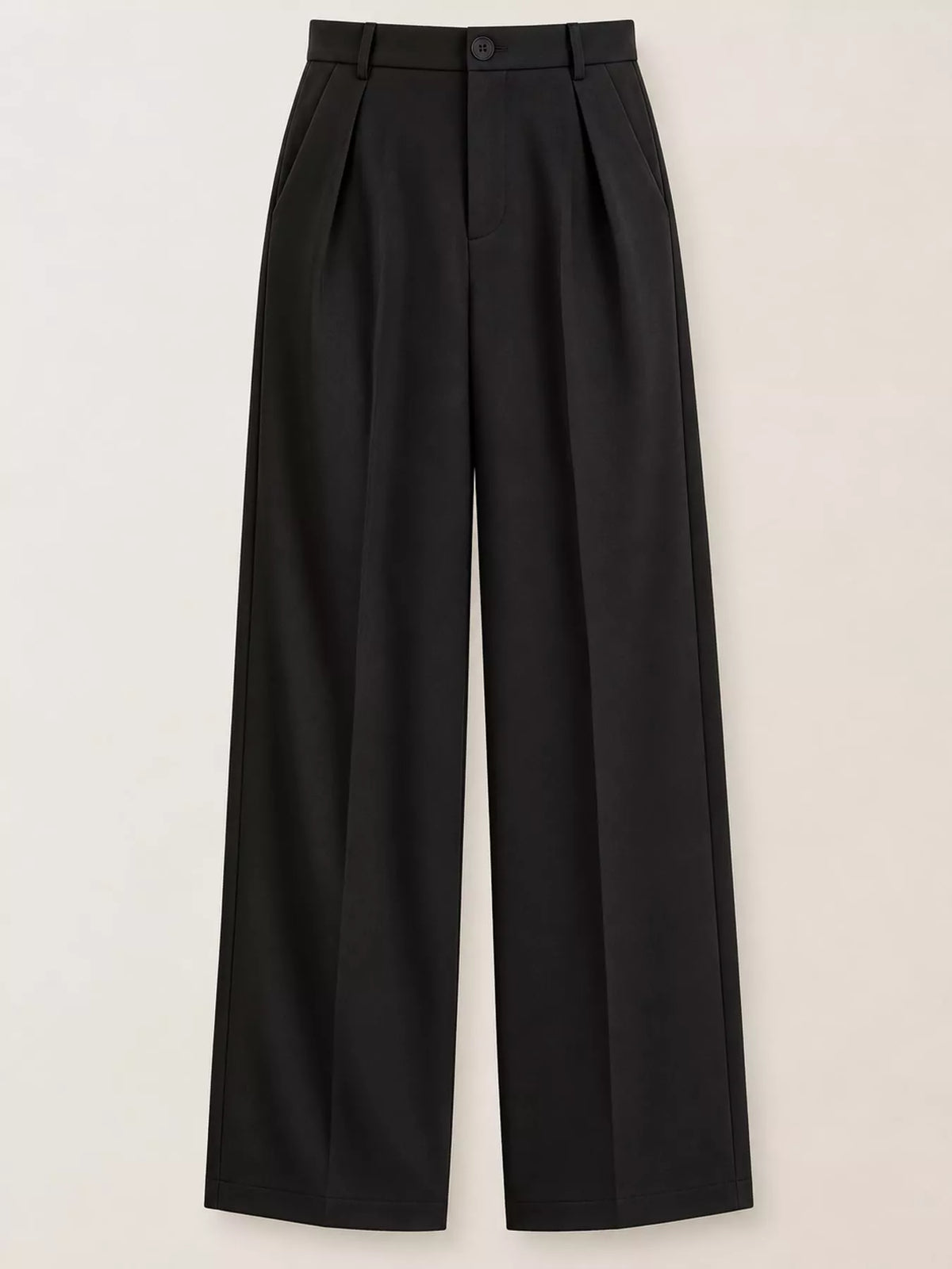 High-Waisted Pleated Wide-Leg Pants