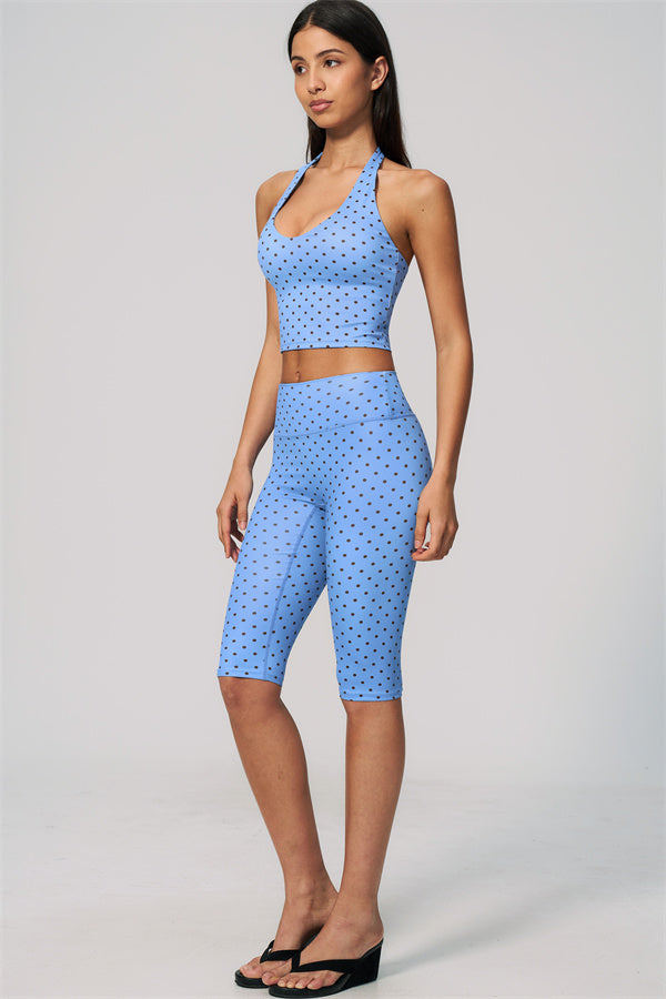The Frame Halter Tank Top Capri Leggings 2-Piece Set