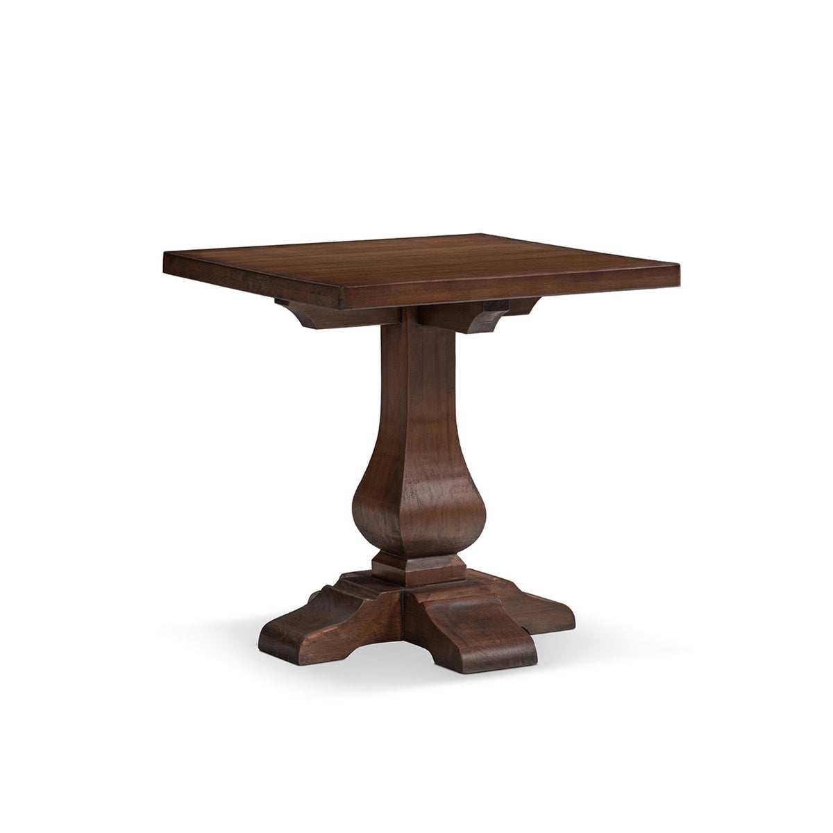 Whitmore 19.5" End Table with Sculptural Pedestal Base - Java