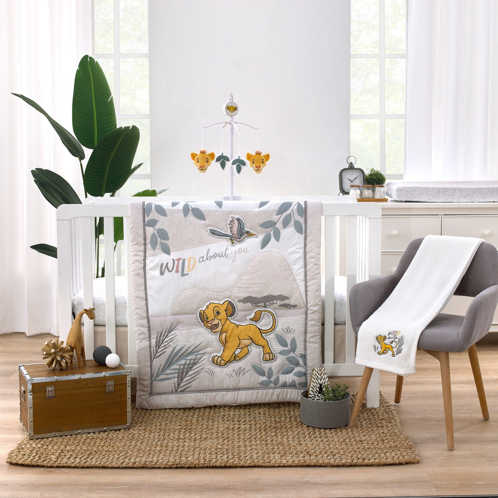 Lion King - Wild About You Ivory Simba Super Soft Baby Blanket with Applique