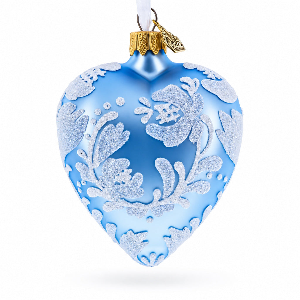 Chicago Glass Heart Christmas Ornament