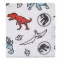 Jurassic World White, Blue, Red and Green Dinosaur Super Soft Baby Blanket