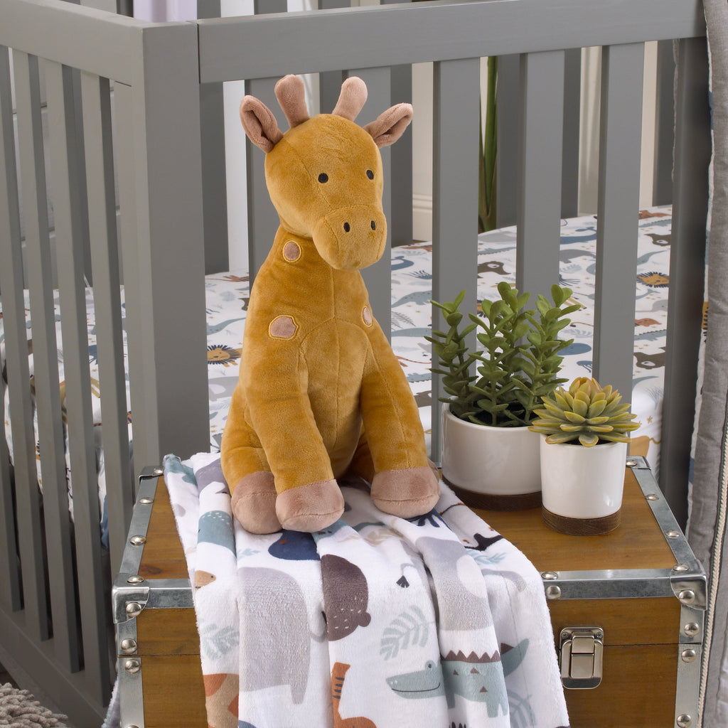 Zoo Animals Super Soft Velboa Brown Giraffe Plush Stuffed Animal