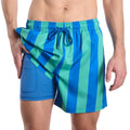 Coastal Cabana, Ocean and Palm Hybrid Short, Compression Lined Swim and Resort Trunk