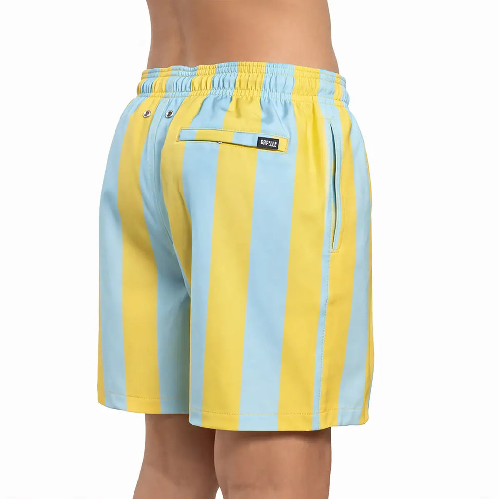 Coastal Cabana, Sun and Sky Boys Hybrid Short, Swim and Play Trunk