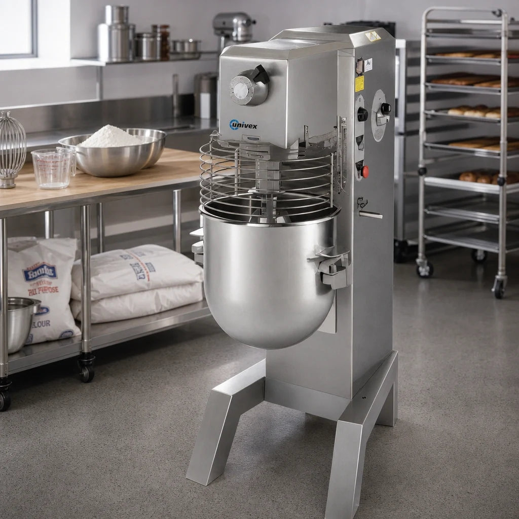Univex SRM40+ 40-Quart Floor Planetary Mixer, Variable Speed, 1 HP, #12 Hub, Timer