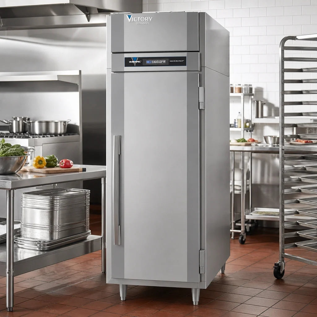 Victory Refrigeration UltraSpec™ HS-1D-1-PT One-Section Pass-Thru Heated Holding Cabinet, Stainless Steel, Two Solid Hinged Doors, Digital Control