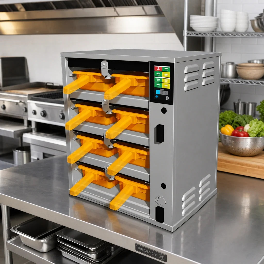 Duke ReadyFlex™ RFHU-42 8-Compartment Countertop Hot Holding Cabinet with Touchscreen Controls and Independent Zoned Heat