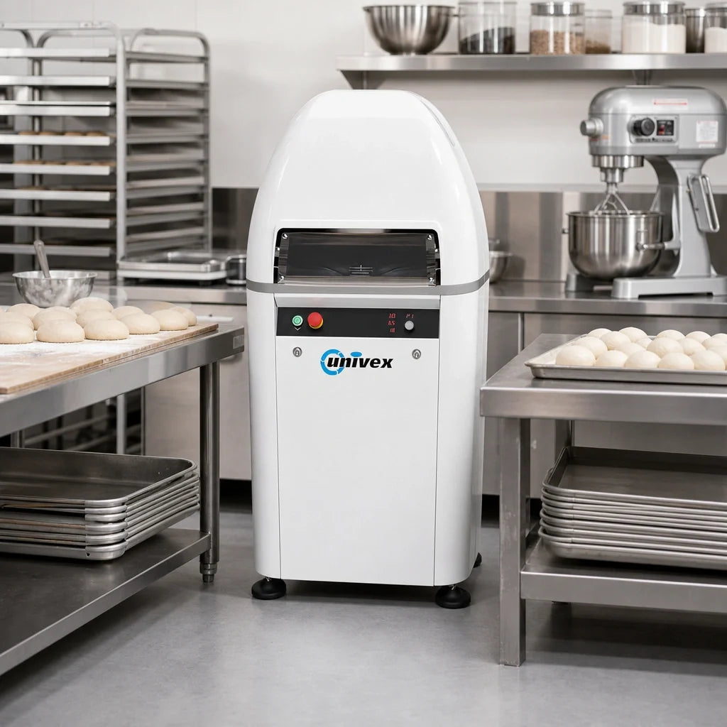 Univex ABDR36 Automatic Hydraulic Bun Divider/Rounder, 36-Piece, 1.2-3.8 oz., Programmable, Up to 8,600 Pieces per Hour