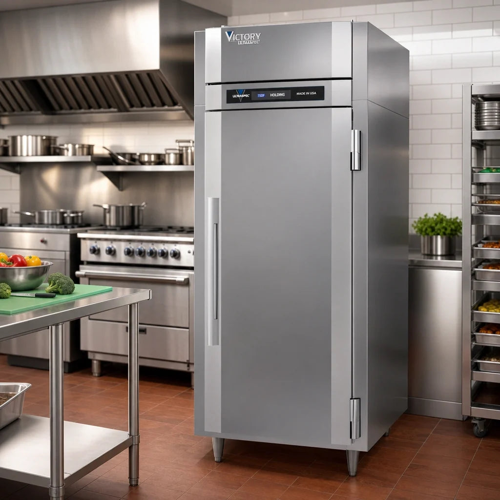 Victory Refrigeration UltraSpec™ HS-1D-1-EW One-Section Reach-In Heated Holding Cabinet, Stainless Steel, Wide Solid Hinged Door
