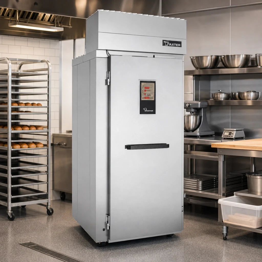 Baxter PW1E-120.5"D Roll-In Electric Proofer Cabinet, Single Section, 4-Rack Capacity, Stainless Steel, Digital Controls