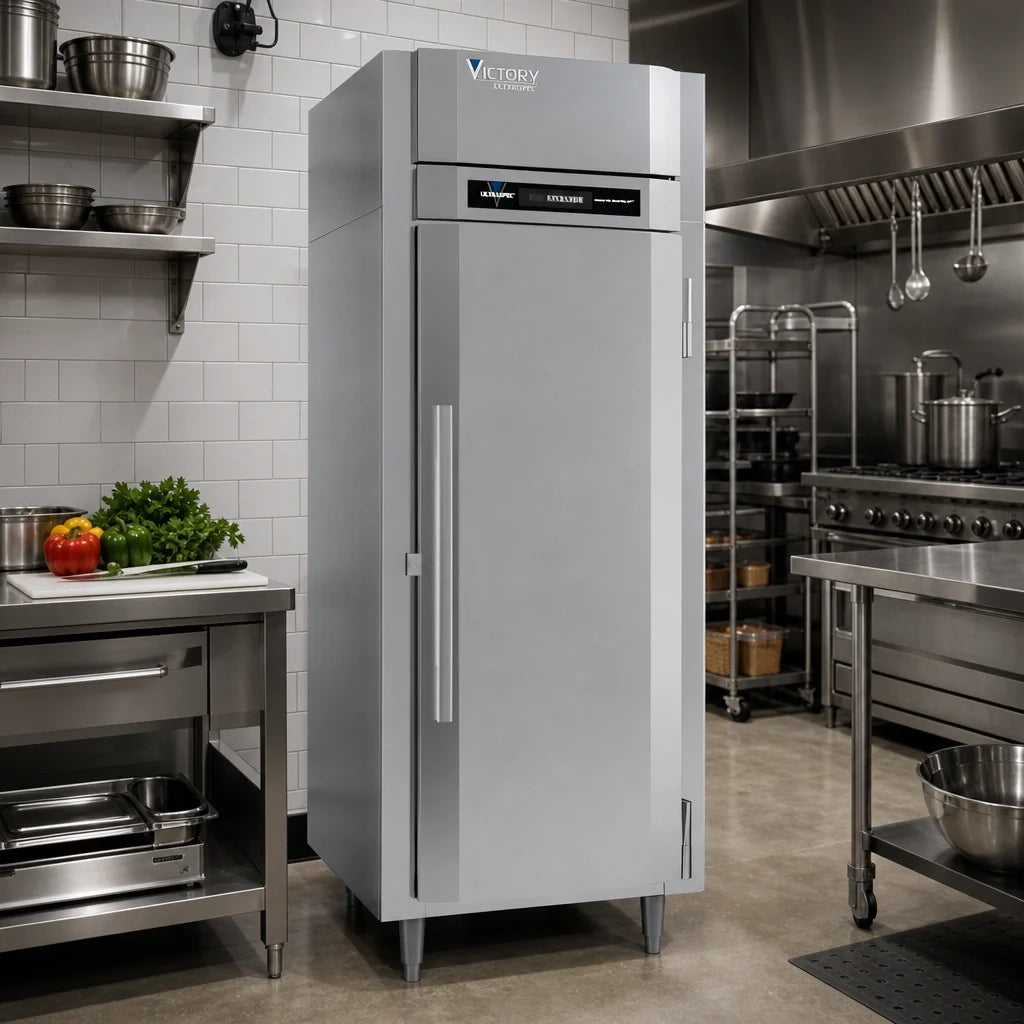 Victory Refrigeration UltraSpec™ FS-1D-S1-EW-HC Reach-In Freezer, 24.08 Cu. Ft., Extra-Wide Solid Door, Stainless Steel