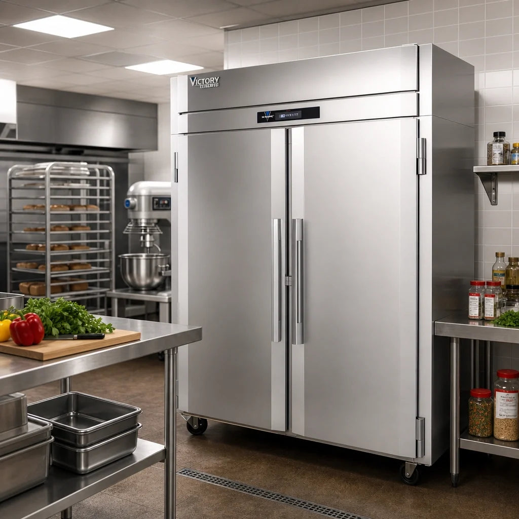 Victory Refrigeration UltraSpec™ HIS-2D-1 Two-Section Roll-In Heated Cabinet, 67.2 Cu. Ft., Stainless Steel, Full-Height Solid Doors
