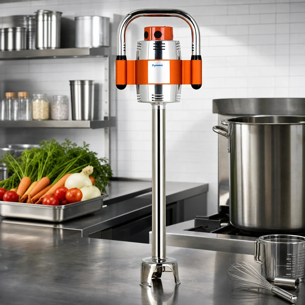 Dynamic SMX MX043ES Single-Speed Immersion Blender, 16-Inch Stainless Steel Shaft, 30-Gallon Capacity, Detachable Bell
