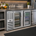 Beverage Air BB58HC-G-S 58-Inch Two-Door Glass Back Bar Refrigerator, Stainless Steel, Self-Contained Left-Mounted Refrigeration