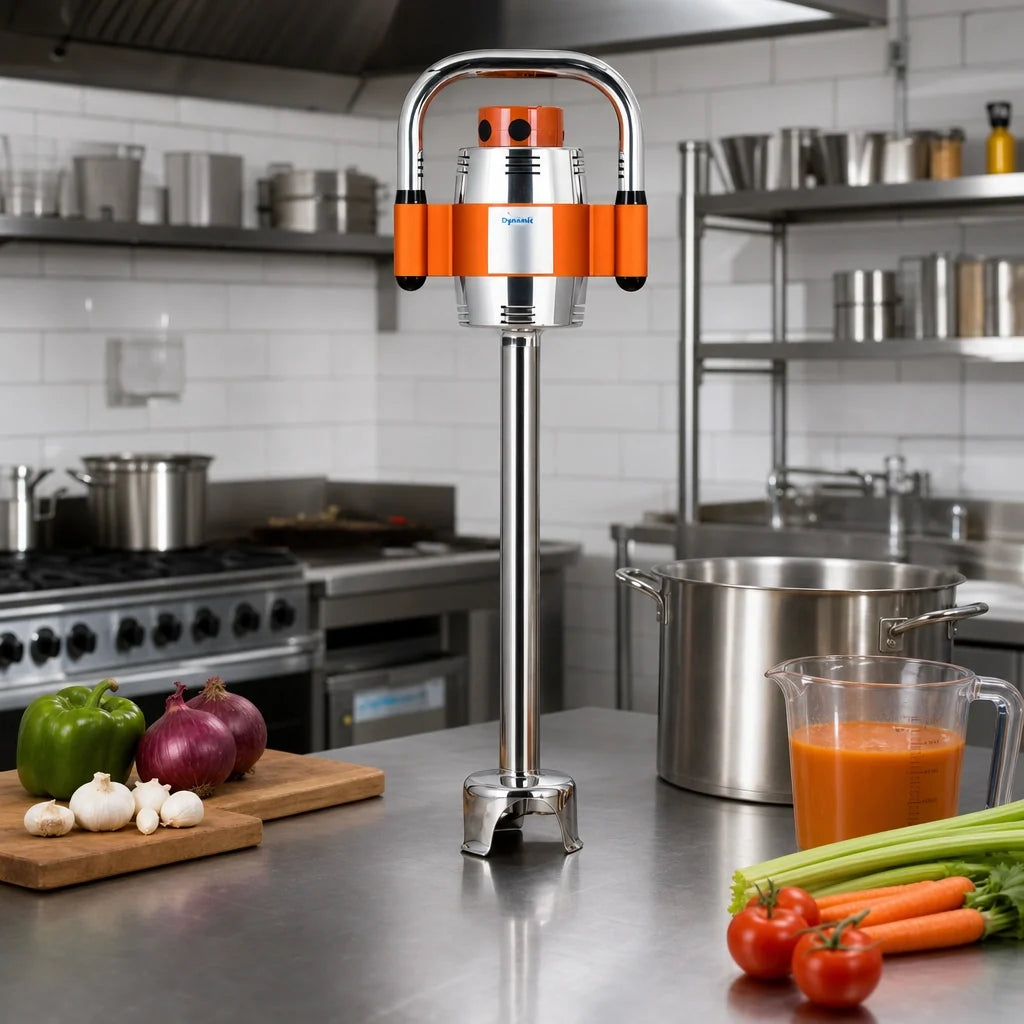 Dynamic SMX MX043.1ES Single-Speed Immersion Blender, 30-Gallon Capacity, 16-Inch Stainless Steel Shaft, Detachable Bell
