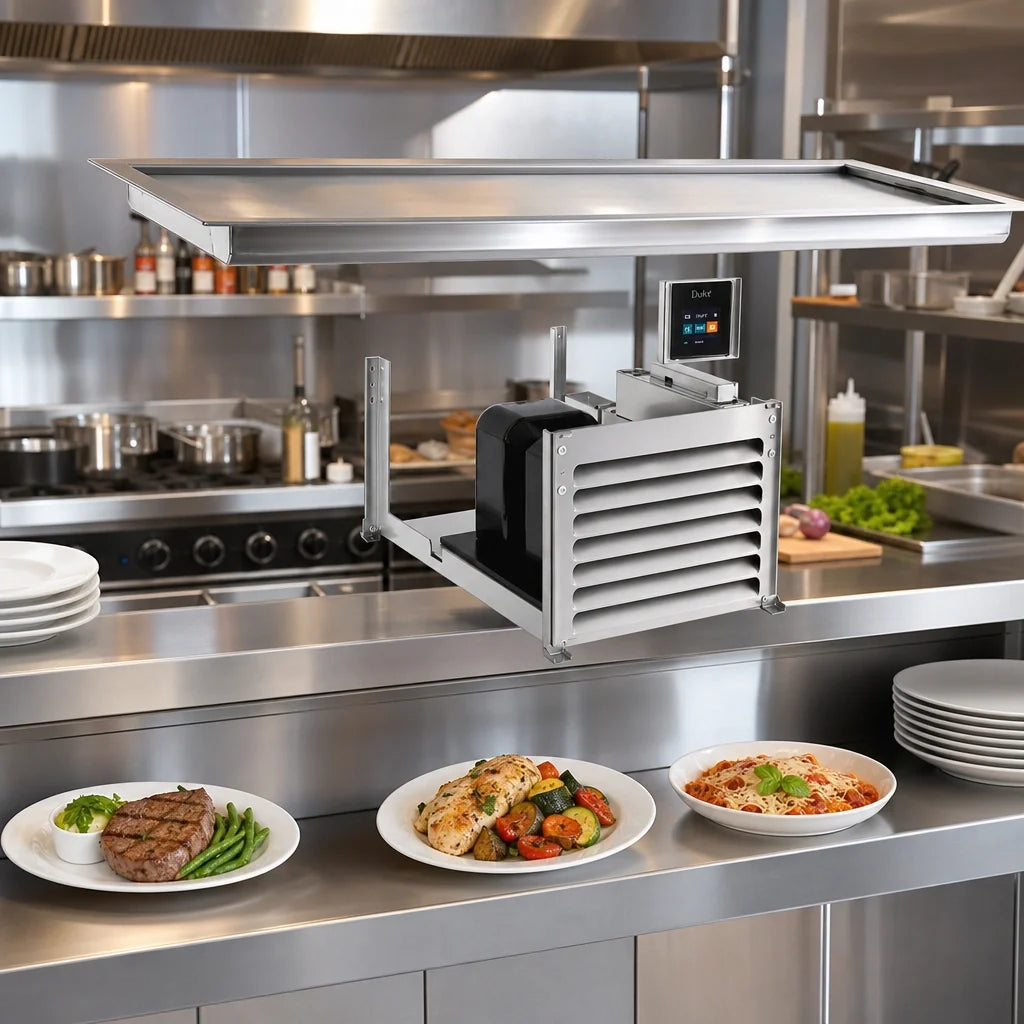 Duke HotFrost™ HTO2-SL 55-Inch Recessed Hot Top Overshelf Warmer, Stainless Steel, Programmable Touchscreen Controls