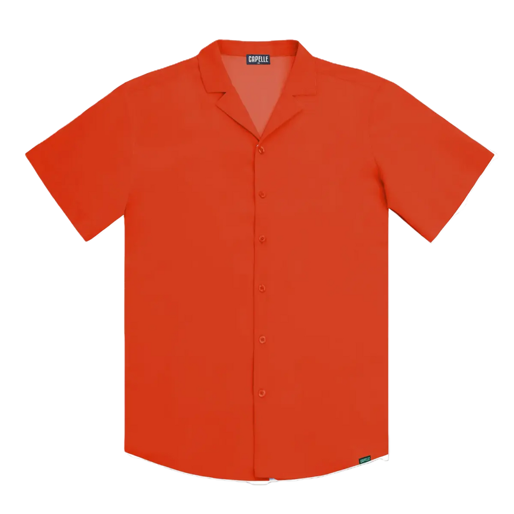 Coral Men's Button Down Resort Shirt, Modern Fit