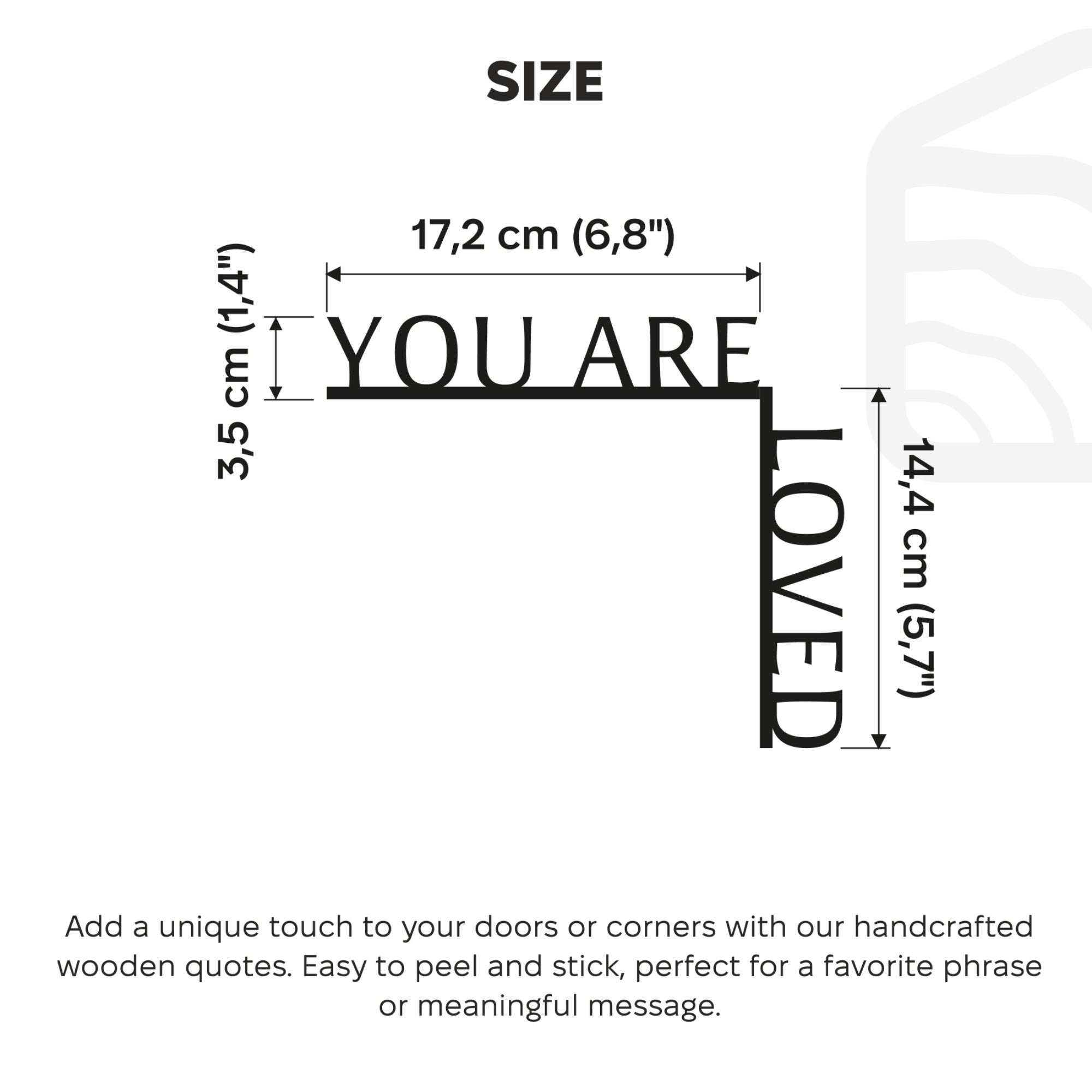 Wooden Corner Quote – You Are Loved